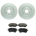 Set of 2 Bosch QuietCast Rear Rotors & TRW Pro Low-Met Pads for A4 Quattro