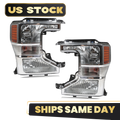 Set of 2 Halogen Headlights for Ford F-250 F-350 F-450 Super Duty (2020–2022)