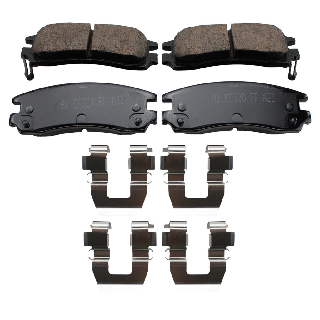 Set of 4 Akebono ProACT Rear Disc Brake Pads for Buick Chevrolet Oldsmobile Pontiac