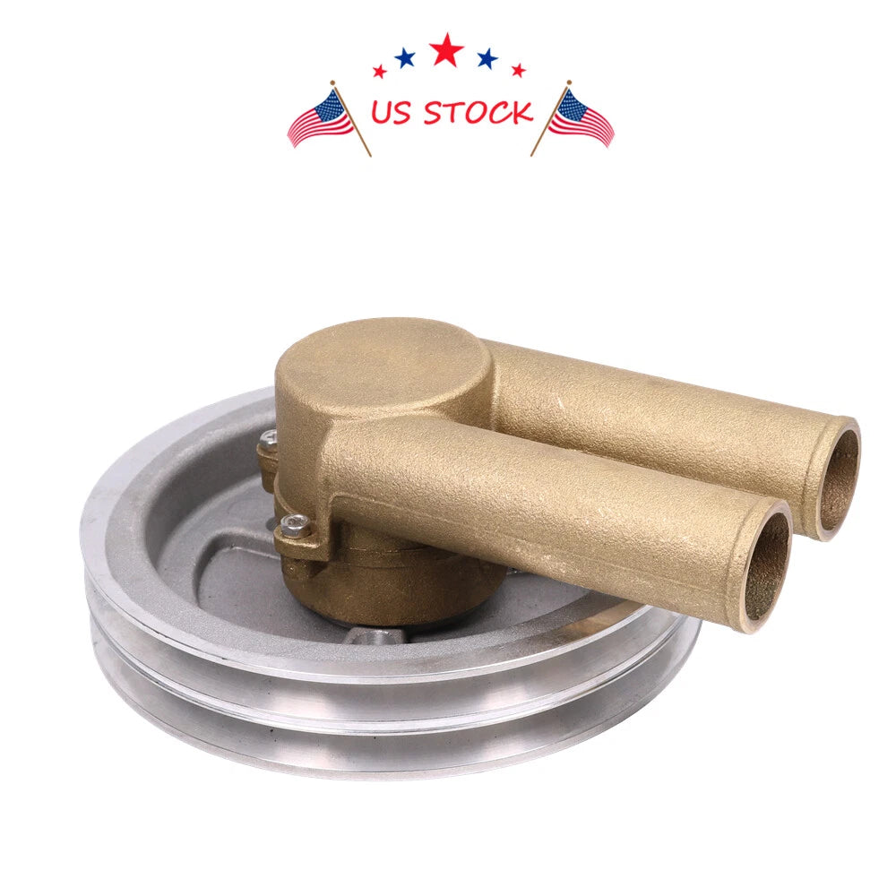 Dual V Belt Raw Water Sea Pump for Volvo 4.3L 5.0L 5.7L (1990–2023)