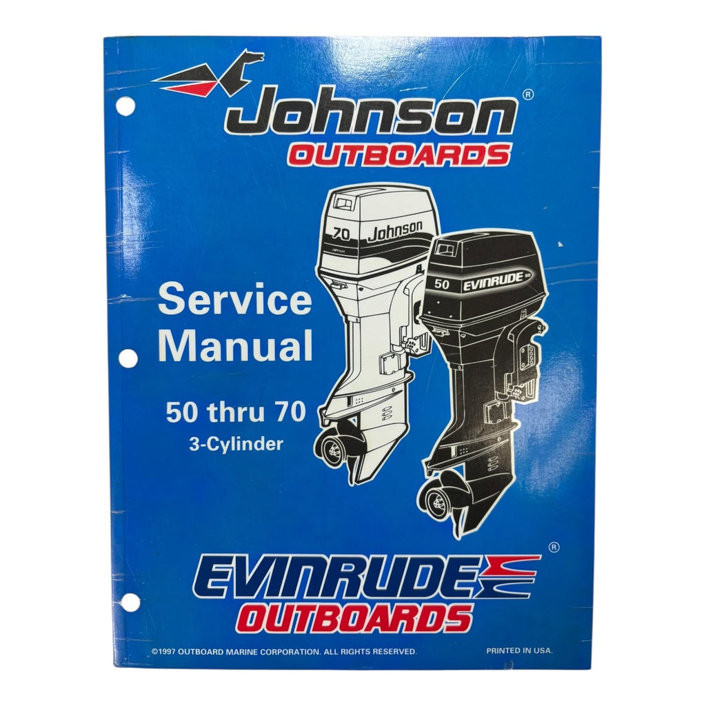 Evinrude Johnson Outboards Service Manual 520208 for 50-70 3-Cylinder (1997)