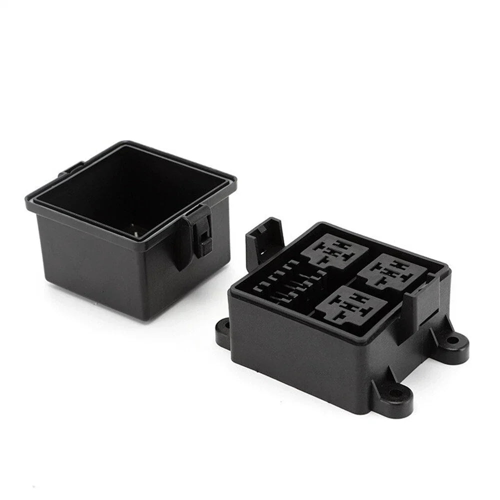 3-Way Fuse Relay Box Kit with 5-Pin 40A Relays & Fuses for Car Truck