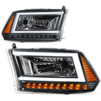 C-LED DRL Sequential Turn Signal Headlights for RAM 1500 (2009–2024)