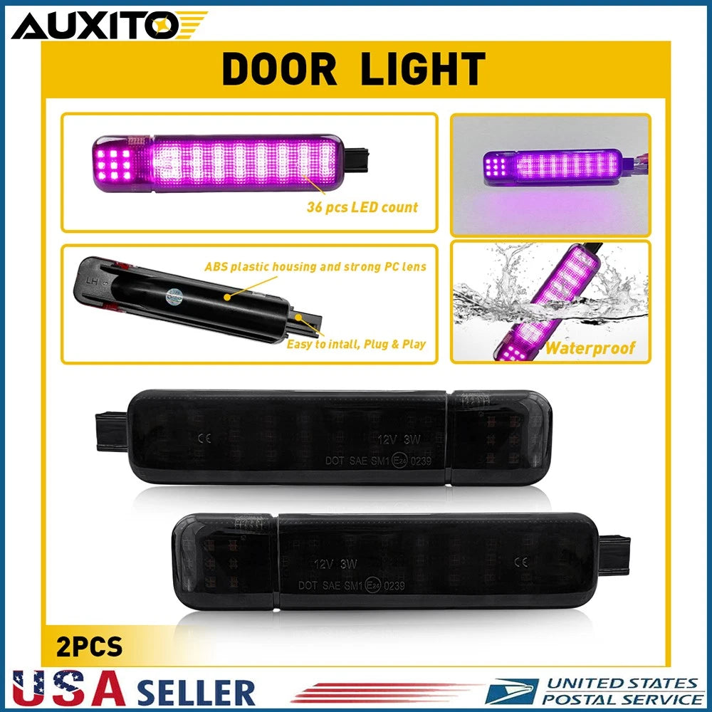 2X LED Courtesy Lights for Hummer H2 (2003–2009) - Purple Smoked Housing