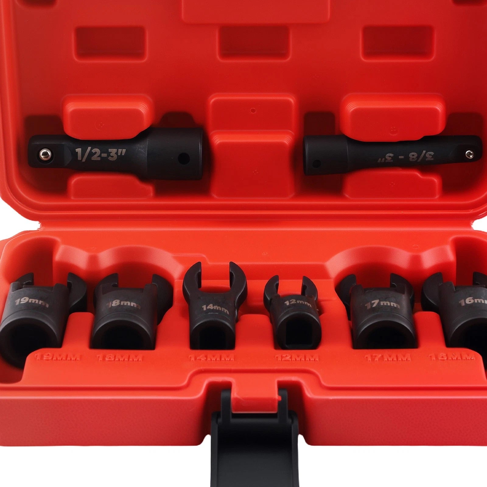 Set of 8 Flexible Head Crowfoot Wrenches for Fuel Injector Brake Line