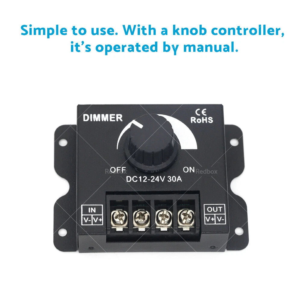LED Dimmer Switch Controller for Strip Light (12V-24V)