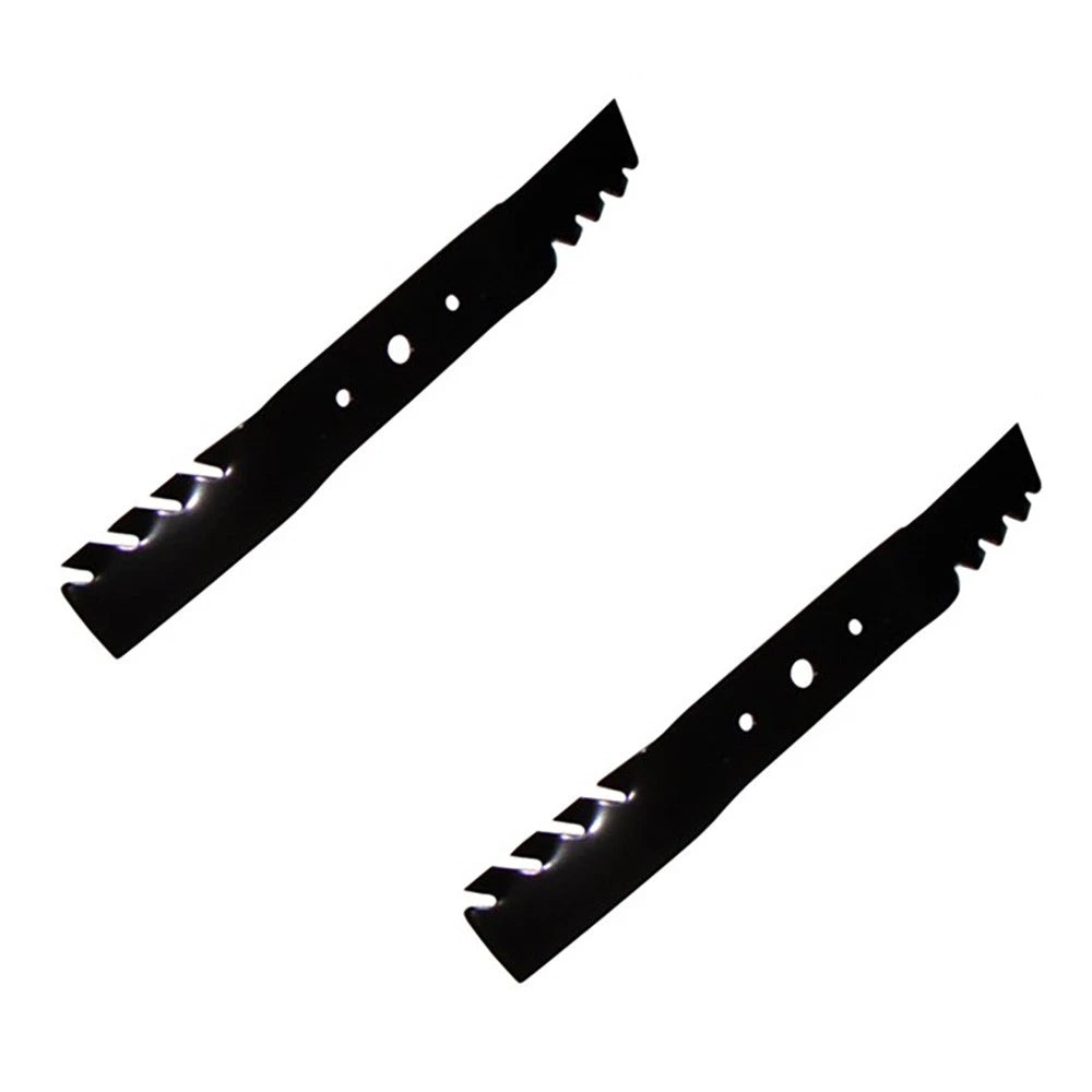 2 Mulching Blades 19-1/2" x 2-1/2" Toothed for John Deere LT133 LT150 (1997–2005)