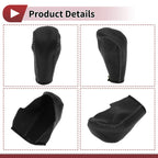 Gear Shift Knob Cover for BMW 3 Series E90 (2004–2012) Black Gray Faux Leather