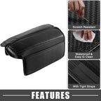 2X Center Console Armrest Pad Cover for Nissan Rogue (2021–2023) Black