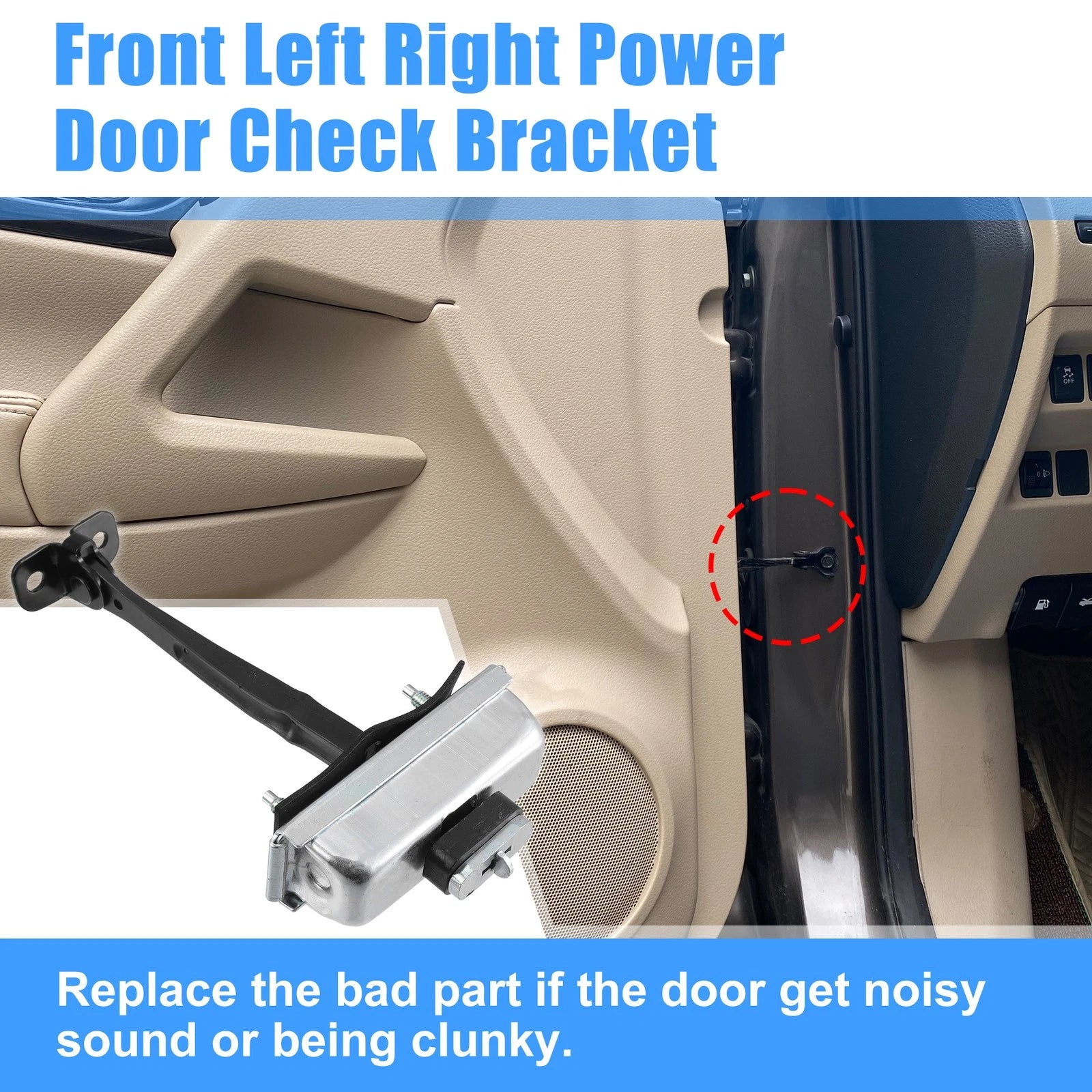 Front Door Check Strap Stop Limiter for Ford Mustang (2005–2014) 6R3Z-6323552-AA