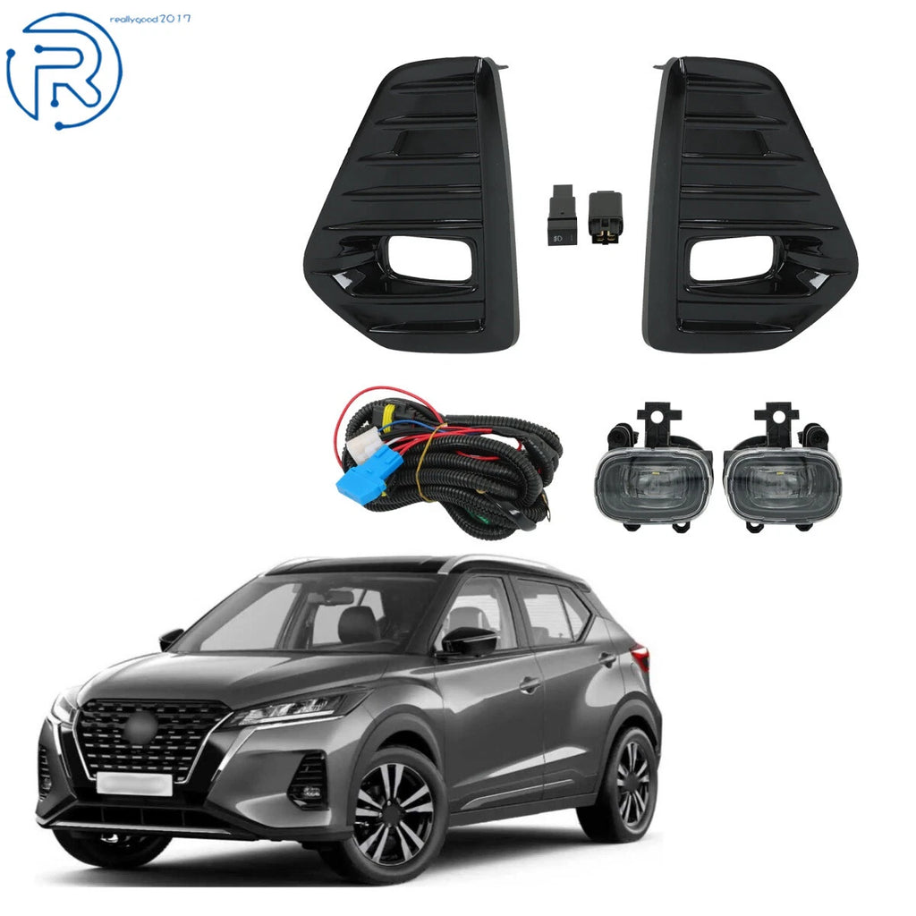 Set of 2 LED Fog Lights with Covers for Nissan Kicks (2021–2023)