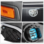 Headlight for Ford Flex (2013–2019) OE Direct Replace Black Housing Amber Corner
