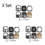 Set of 3 Carburetor Gasket Kits for Zama RB-10 C1S-M8 C1S-M9 C1S-M12 C1S-M13 DR86