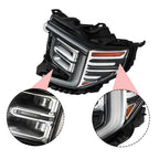 Black LED Headlights Pair for Sierra 1500 Denali (2022–2024)