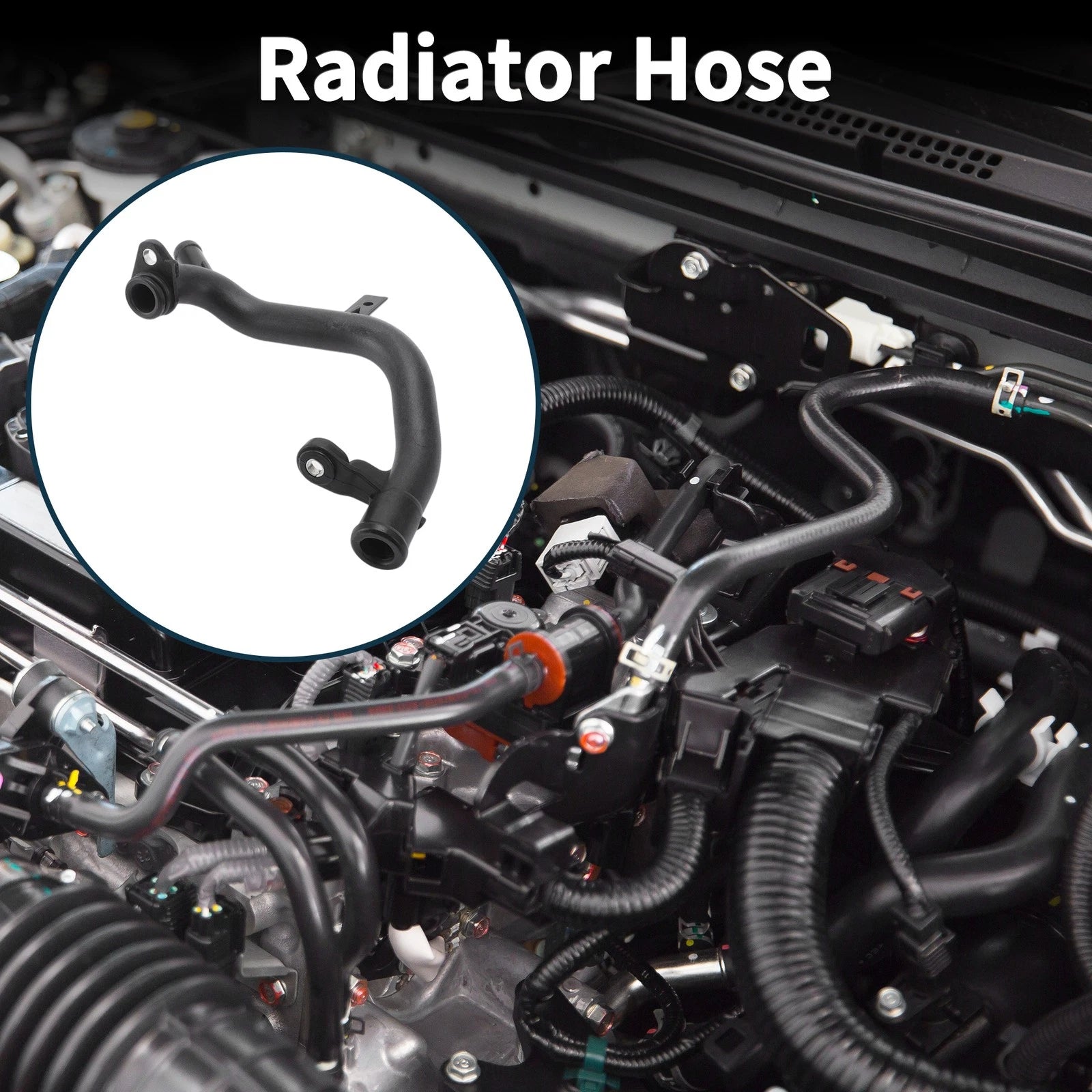 Radiator Hose Coolant Tube for Audi A3 (2008–2017) Plastic Black