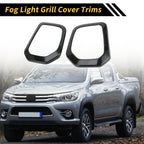 Set of 2 Carbon Fiber Fog Light Grill Cover Trims for Toyota Tacoma (2016–2023)