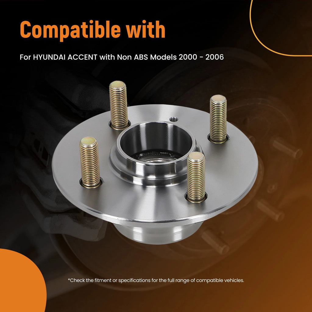 2X Rear Wheel Hub Bearing Assembly for Hyundai Accent (2000–2006) 512193 SK512193