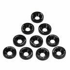 Black Billet Alloy Front Bumper Washer Bolt Bay Dress Decor Kit for Audi (2013-2018)