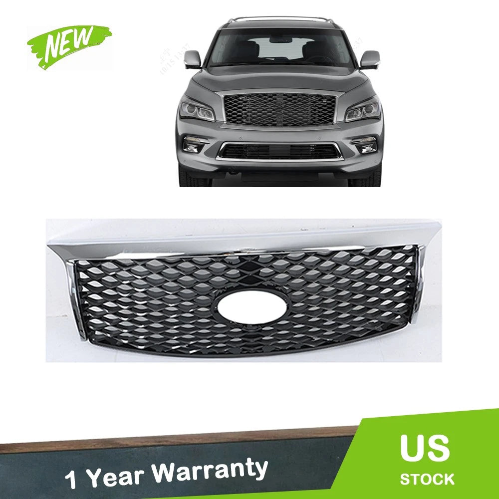 Front Center Mesh Grille for Infiniti QX80 (2015–2017)