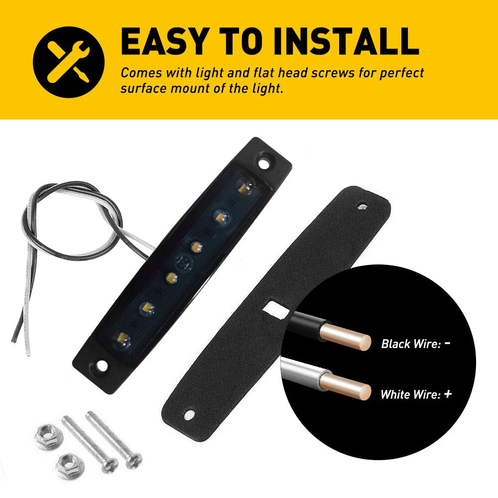 2X White LED Rock Lights for Jeep Offroad Truck UTV ATV