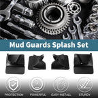 Set of 4 Mud Flaps Splash Guards for Toyota Land Cruiser Prado FJ120 (2003–2009)