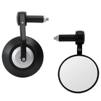 Custom 4" Round Handlebar Mirror Set for Motorcycles (16-19MM Adaptors)