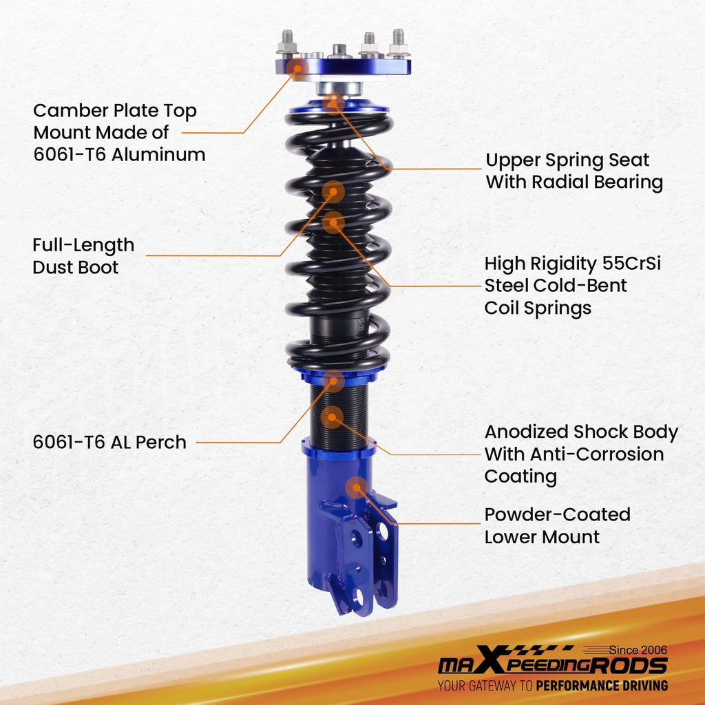 Coilovers Lowering Kit for Ford Mustang (1994-2004) Adjustable Height