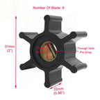Sea Water Pump Impeller for Yanmar 2GM 2YM 3GM 3YM (Repl 128990-42200)