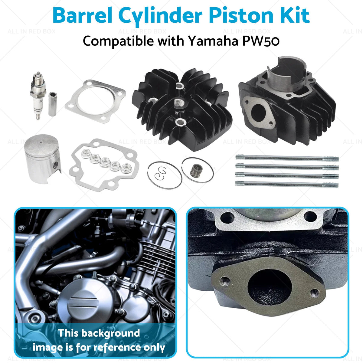 Big Bore Cylinder Piston Gasket Kit for Yamaha PW50 QT 50 60cc (1981–2009)