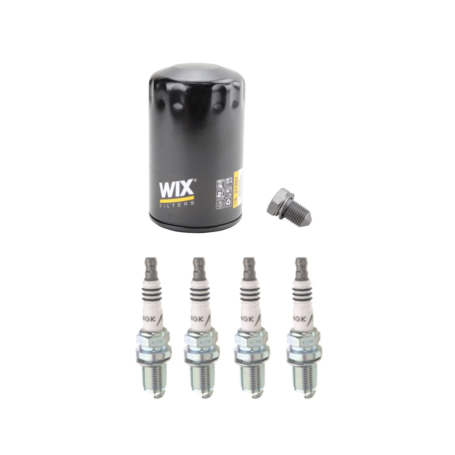 Wix Engine Oil Filter & NGK Iridium IX Spark Plugs Kit for A4 Quattro Jetta (2000–2006)