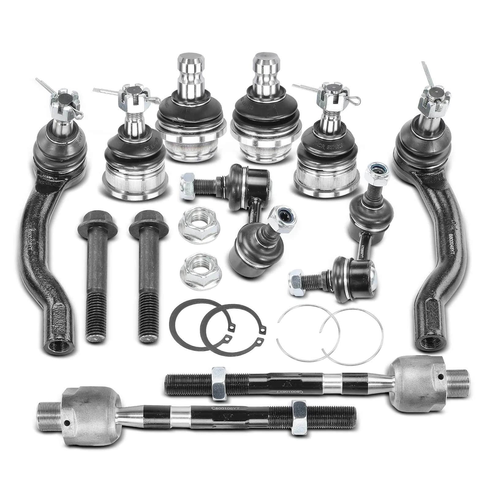 10x Front Ball Joints & Tie Rods for Nissan Pathfinder (2005-2012)