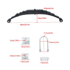 6 Leaf Double Eye Hanger Kit for 7000lbs Trailer Suspension (Tandem Axle)