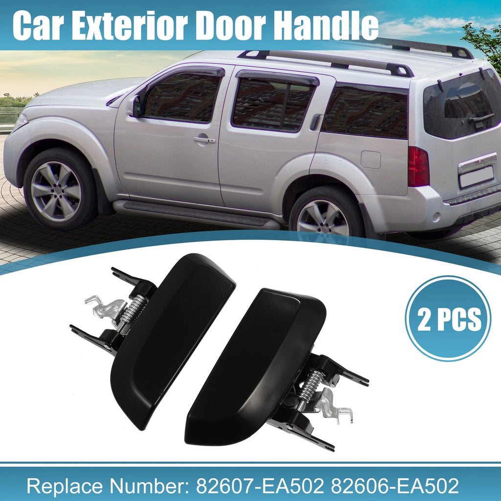 2 Pcs Rear Door Outer Handle for Nissan (82607-EA502, 82606-EA502)