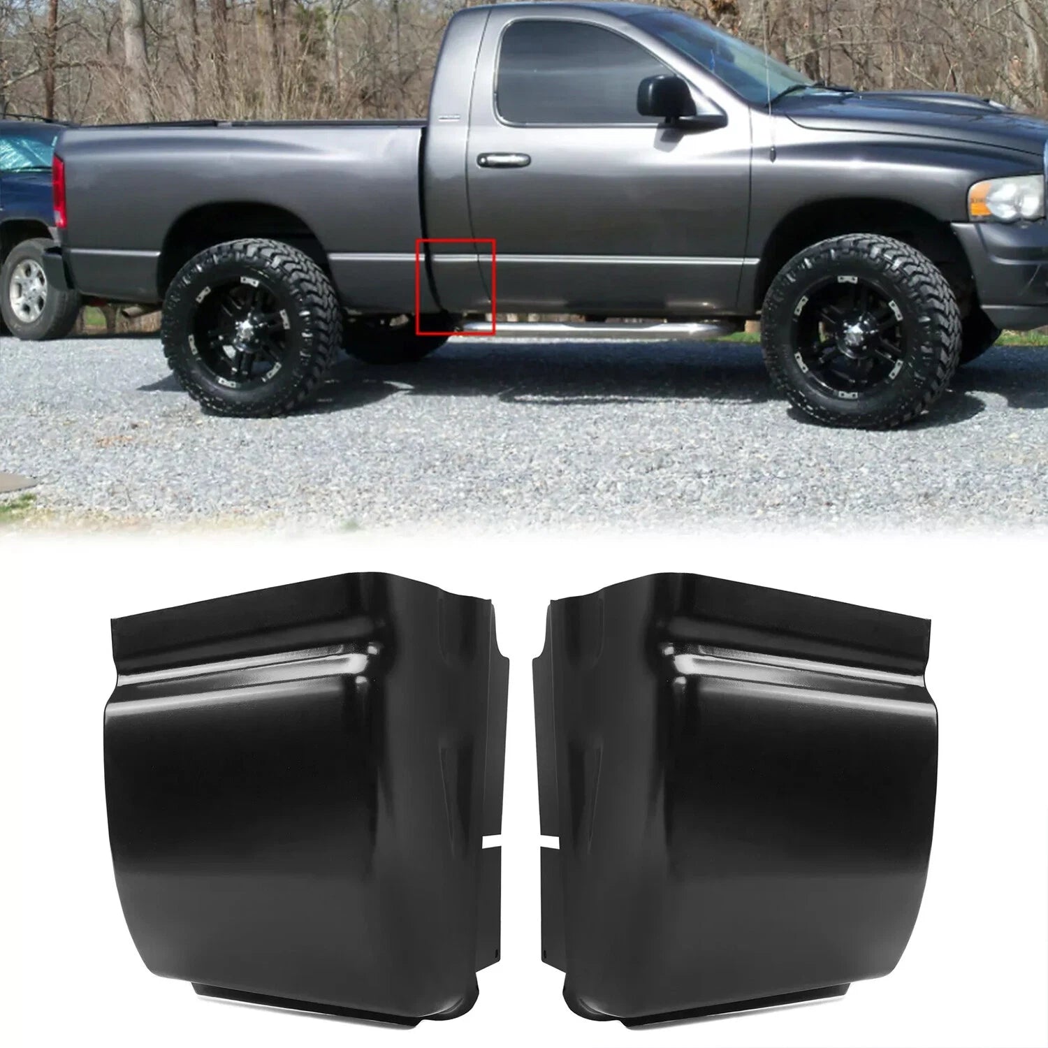 Set of 2 Standard Cab Corner Panels for Dodge Ram 1500/2500/3500 (2002–2009)