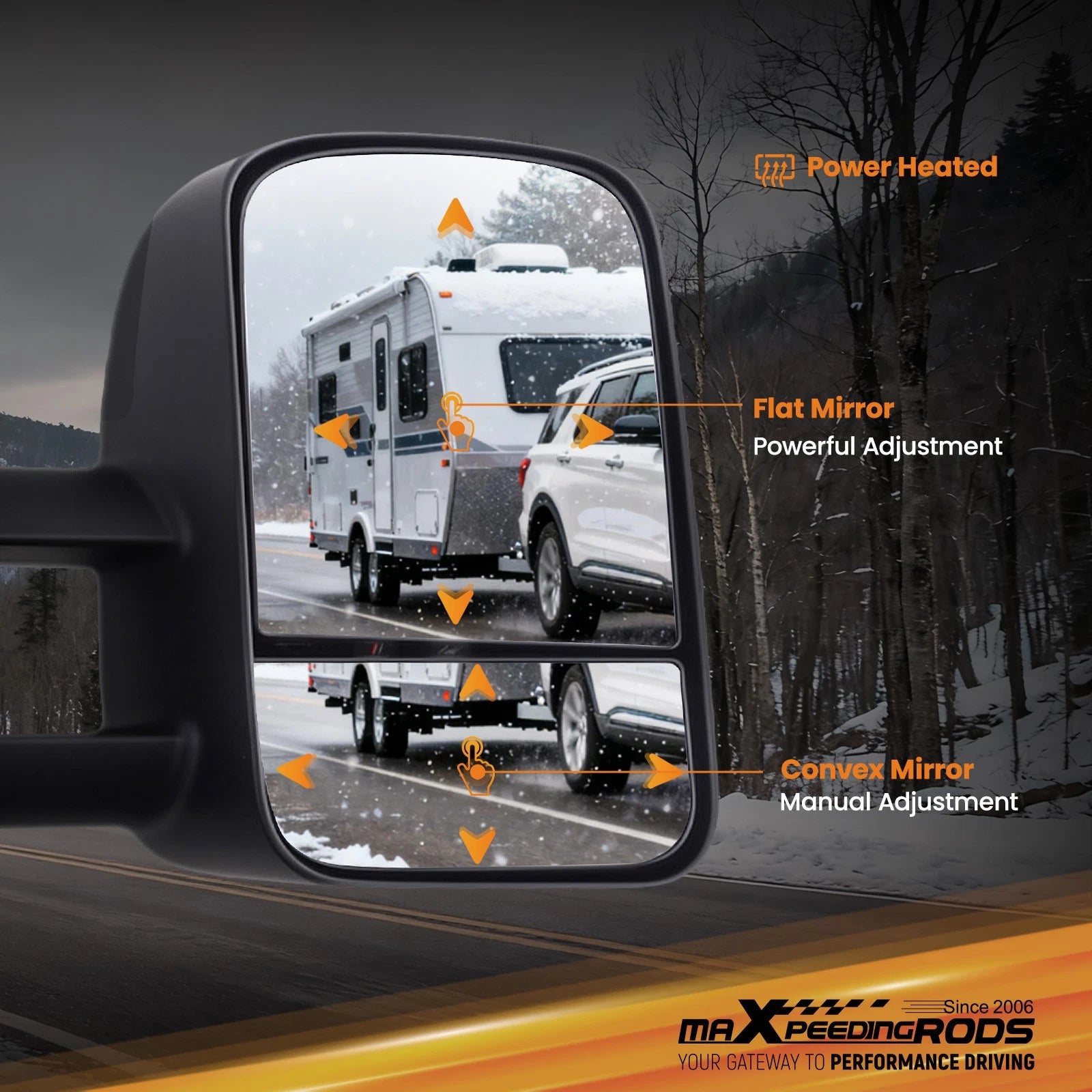Heated Side Mirror for Chevrolet Tahoe (2003–2006) GM1321410, Black