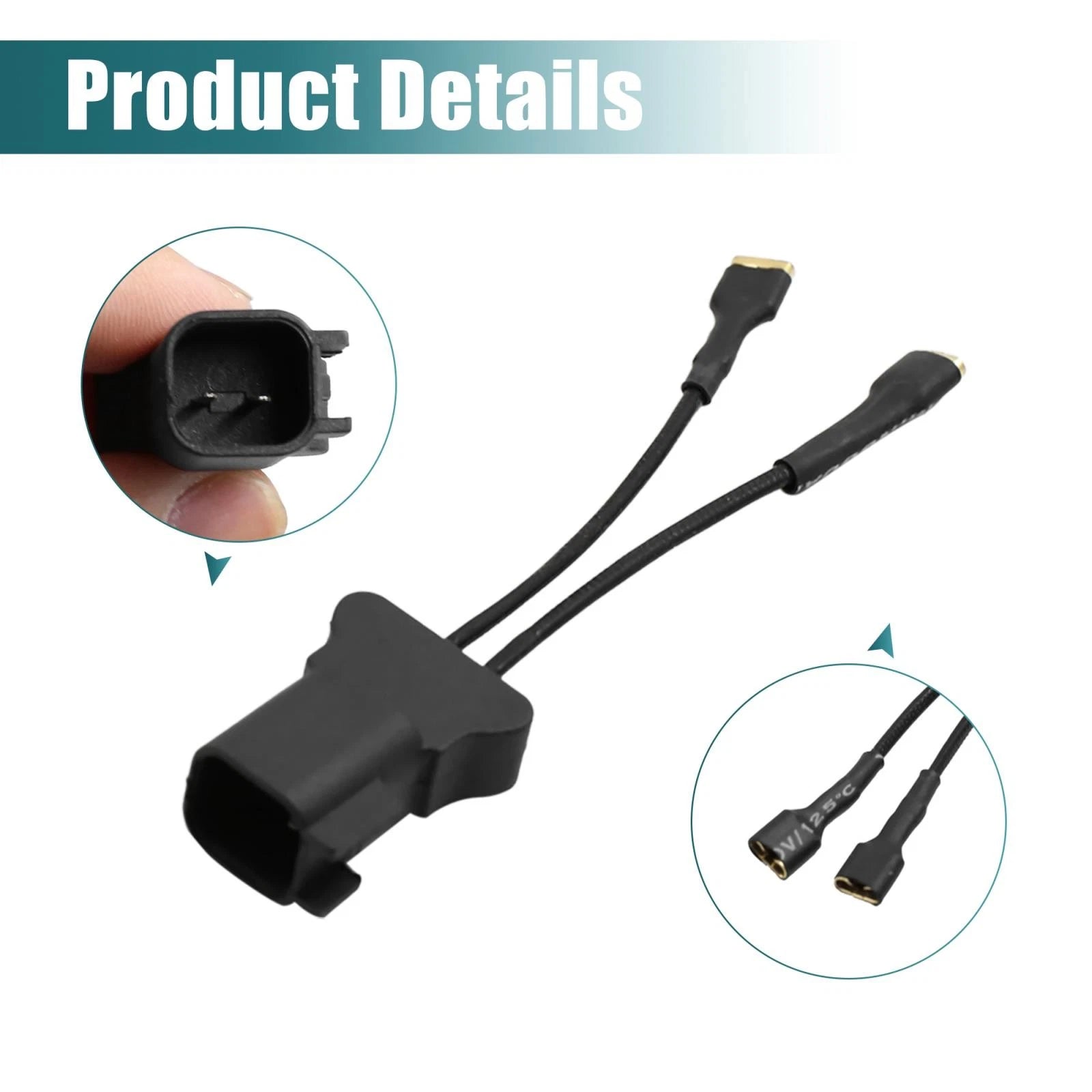 2X Car Horn Adapter Wiring Harness Pigtail Socket for Ford Mondeo Focus Fiesta