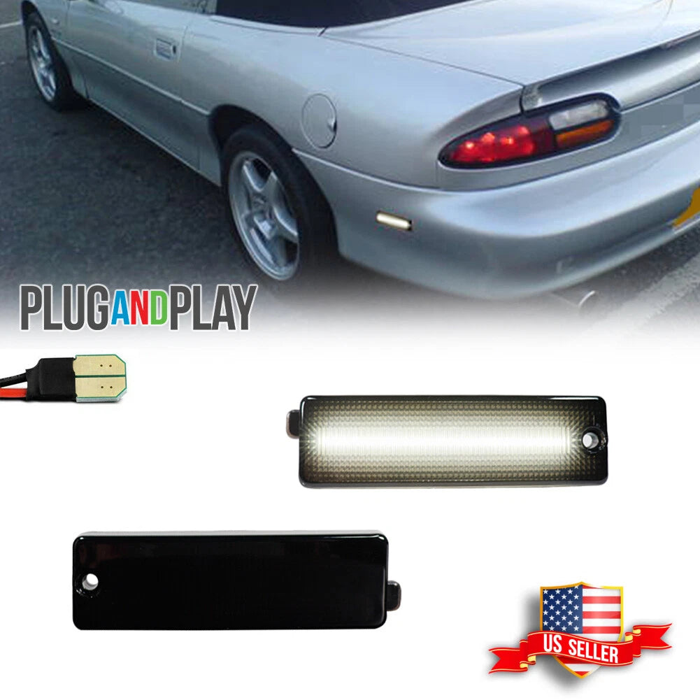 Smoked Lens LED Rear Bumper Side Marker Lights for Chevy Camaro (1993–2002)