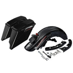 5" Stretched Hard Saddlebags Rear Fender System for Harley Road King (2009–2013)