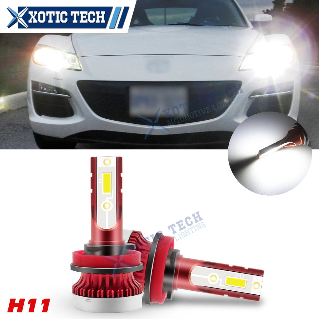 Xenon White H11/H9 LED High Beam Headlight Bulbs for Mazda (6000K)