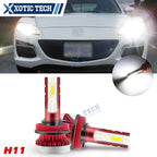 Xenon White H11/H9 LED High Beam Headlight Bulbs for Mazda (6000K)
