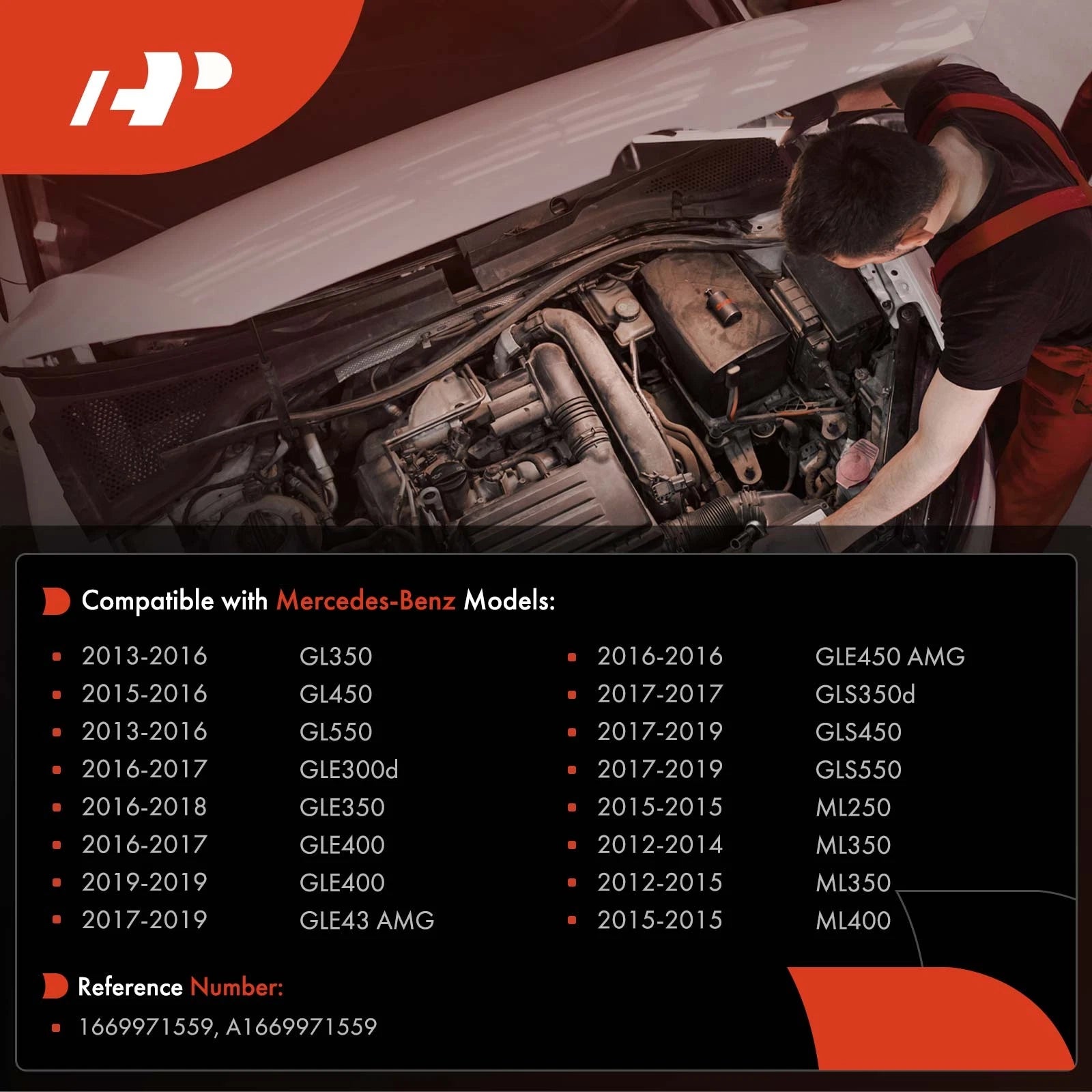 Water Hose Connection Fitting for Mercedes-Benz GLE300d (2016–2017)