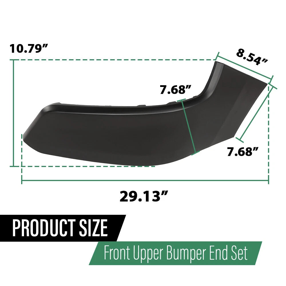 2X Front Upper Bumper Ends for Ram 1500 (2019–2024)