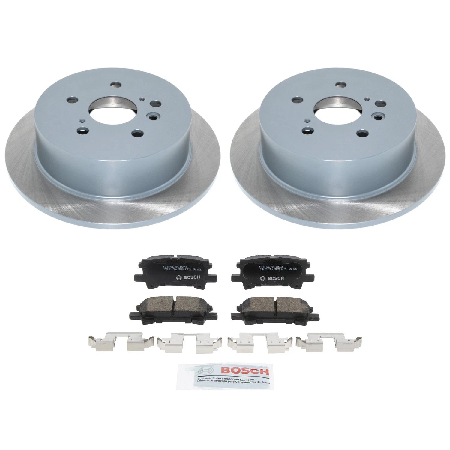 DuraGo Rear Rotors & Bosch QuietCast Ceramic Brake Pads Kit for Highlander