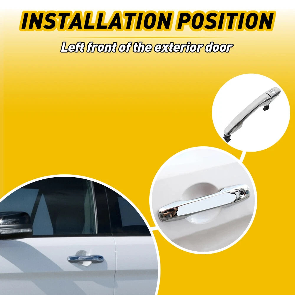 Chrome Exterior Door Handle for Ford Explorer Edge (YYYY–YYYY)