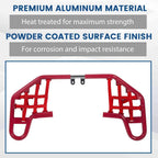Red Nerf Bars w/ Nets for Yamaha Warrior 350 YFM350X (1987–2004)
