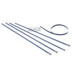 Set of 10 Stainless Blue Self-Locking Zip Ties for X5