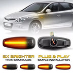 2X Dynamic LED Side Marker Turn Signal Lights for Hyundai i30 Elantra