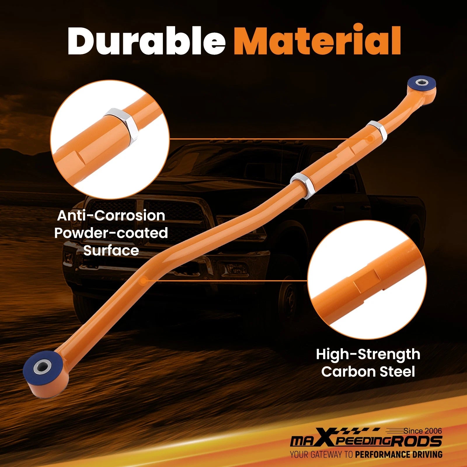 Adjustable Track Bar Rods for Dodge Ram 2500 3500 4WD (2003-2013)