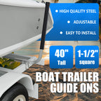 Pair of 40" Guide On Posts with PVC Poles for Boat Trailer (Sailboat)