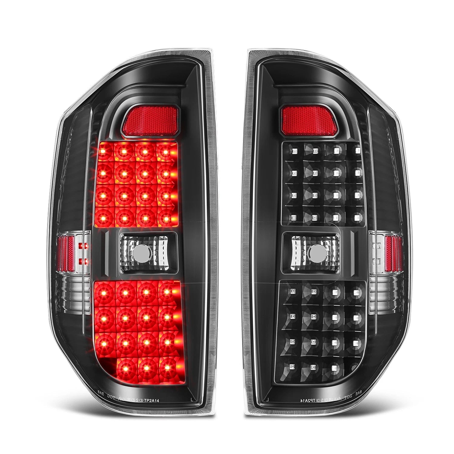 2X Full LED Tail Light for Tundra (2014–2021) Black Housing